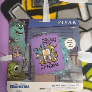 72" x 60" Disney Monsters Inc Monsters Make the Best Friends No Sew Blanket Kit