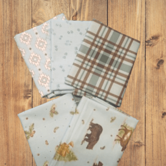 5 Fat Quarters - Assorted Let's Get Lost In The Woods Blue Fat Quarter Bundle