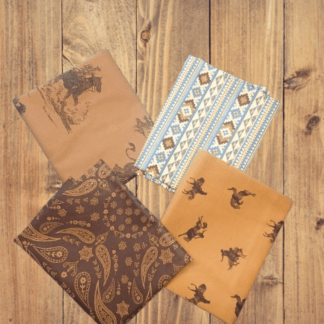4 Fat Quarters - Assorted Back of the Chutes Western Brown Fat Quarter Bundle