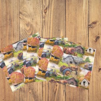 Quilting/ Craft Bundle Farm Barn Cotton Fabric