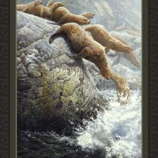 Handmade Tapestry "The Plunge Seal”