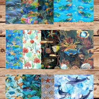 Assorted Under the Ocean Fabric - 1 lb Scrap Bundle