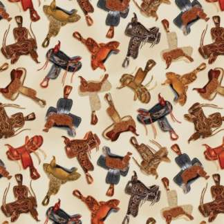 Yellowstone In The Saddle Cotton Fabric