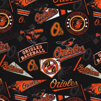 Baltimore Orioles Retro Cotton Fabric