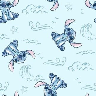 Stitch Sketch Wave Cotton Fabric