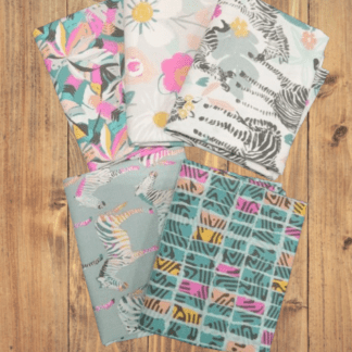 5 Fat Quarters - Assorted Zebra Dazzle Fat Quarter Bundle
