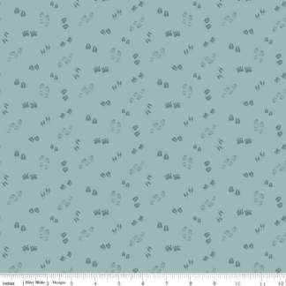 Handmade Valance or Curtain Panel Let's Get Lost in the Woods Tracks Vintage Blu