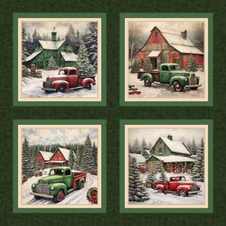 Handmade Tapestry "Snow Trucks”