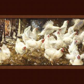 Handmade Tapestry "Sneak Peak Chickens”