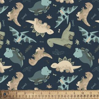 Going Dino Toss Flannel Fabric