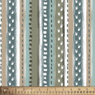 Going Dino Stripe Flannel Fabric