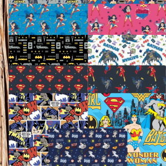 Assorted DC Super Heroes Fabric - 1 lb Scrap Bundle