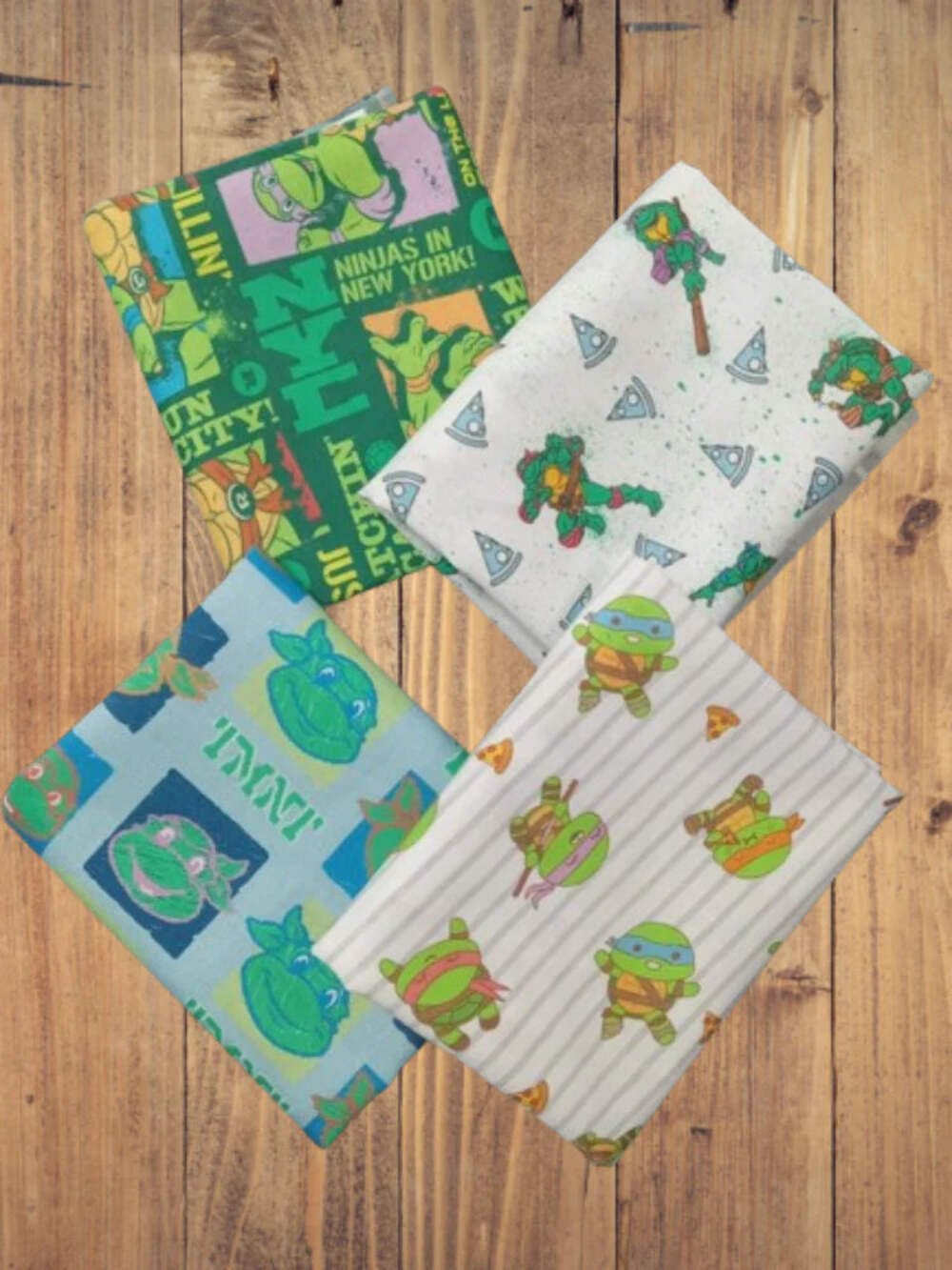 4 Half Yards -Assorted TMNT Fat Half Yard Bundle