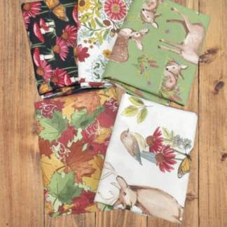5 Half Yards -Assorted Autumn Meadow Half Yard Bundle