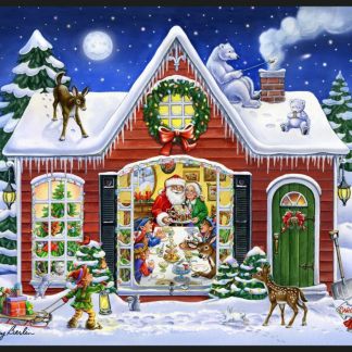 Handmade Tapestry "Santa's House”