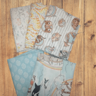 5 Fat Quarters - Assorted Two by Two Noah's Ark Fat Quarter Bundle