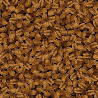 Perfect Blend Coffee Beans Brown Cotton Fabric