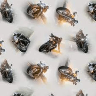 Motorcycle Dream Pride Cotton Fabric