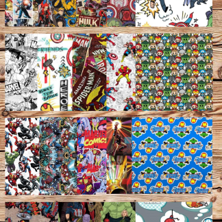 Assorted Super Heroes Fabric - 1 lb Scrap Bundle