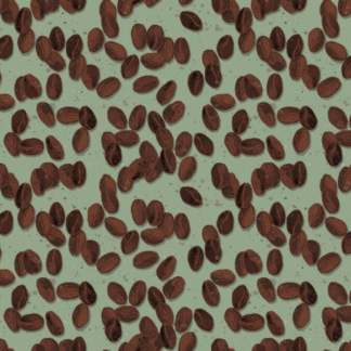 Yay! Coffee! Beans Cotton Fabric