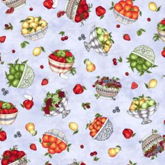 Fancy Fruit Fruit Bowls Cotton Fabric