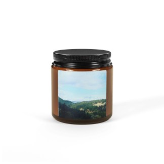 Nature-Inspired Scented Soy Candle - Amber Jar (Multi-Size)