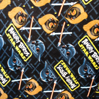 Angry Birds Star Wars Black Fleece Fabric
