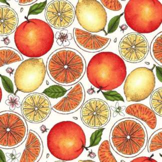 Fancy Fruit Citrus Cotton Fabric