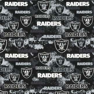 Las Vegas Raiders Distressed Cotton Fabric