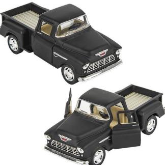 5" DIE-CAST 1955 CHEVY STEPSIDE PICK UP BLACK