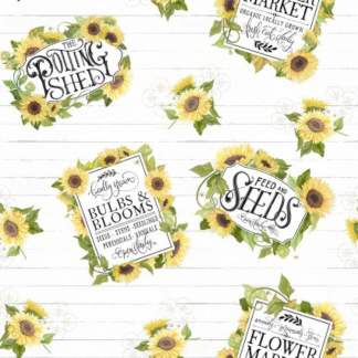Handmade Valance or Curtain Panel Sunflower Garden Signs