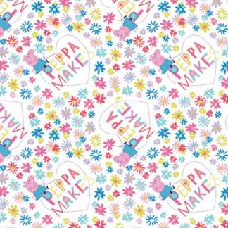 Peppa Pig Handmade Peppa Makes Things Cotton Fabric
