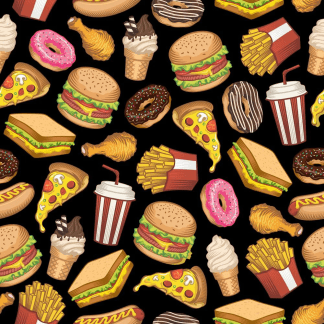 Happy Food Cotton Fabric