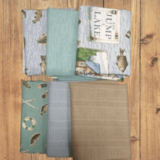 6 Fat Quarters - Assorted Wake At The Lake Sky Fat Quarter Bundle