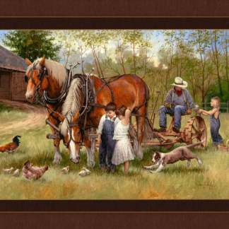 Handmade Tapestry "Taking a Break Horse”