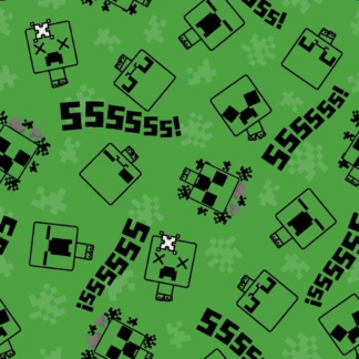 Mojang Minecraft Chibi Creeper Cotton Fabric
