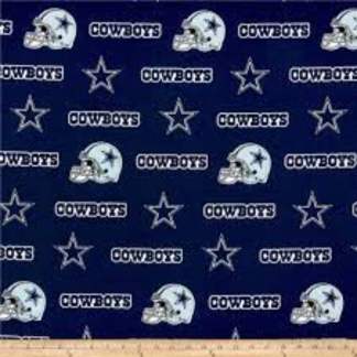 Handmade Valance or Curtain Panel Cowboys Solid Blue