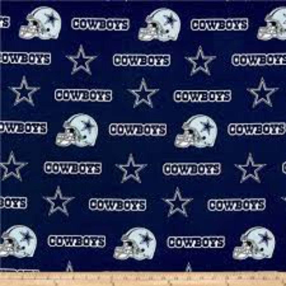 Handmade Valance or Curtain Panel Cowboys Solid Blue