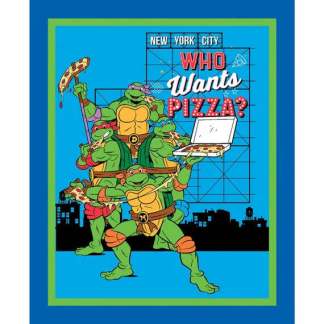 Handmade Tapestry "Teenage Mutant Ninja Turtles Who Wants Pizza”