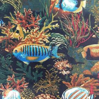 Wildlife Reef Green Cotton Fabric