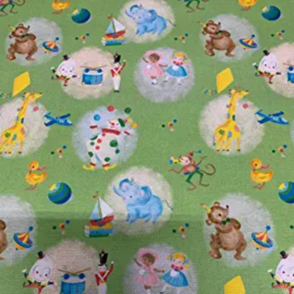 Little Engine that Could Circles Cotton Fabric