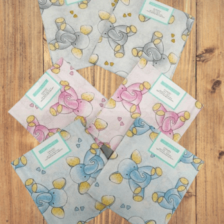 Elephant Cotton Fabric - Fat Quarters (18"x22") Set of 6 Precut