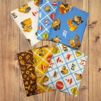 6 Half Yards - Assorted Caterpillar Equipment Junior Half Yard Bundle