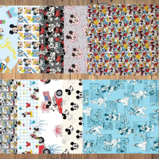 10 Half Yards - Assorted Disney Mickey Mouse Half Yard Bundle