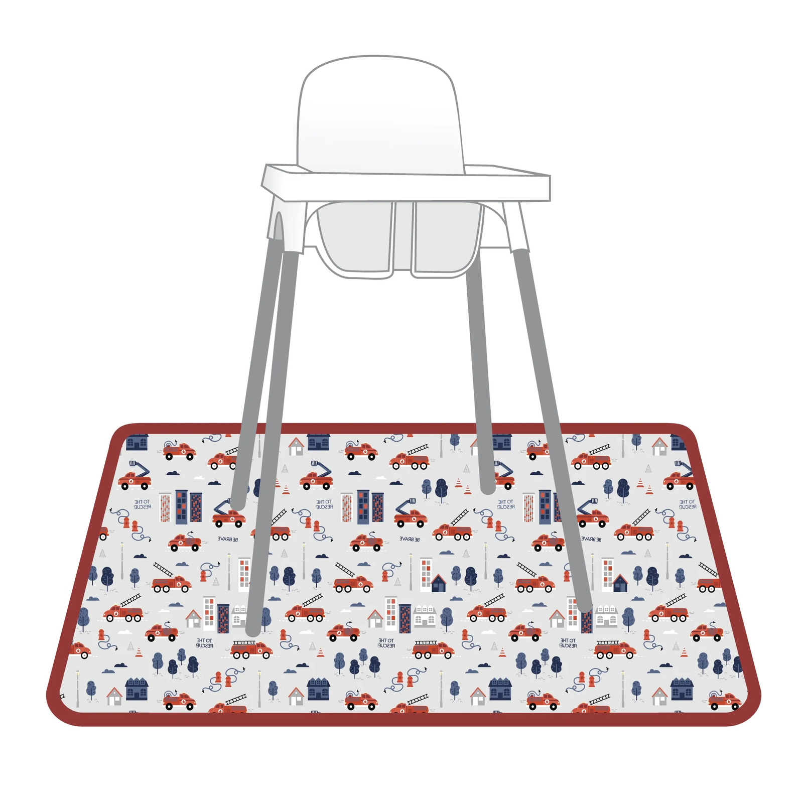Be Brave - Firefighter Splash Mat by BapronBaby