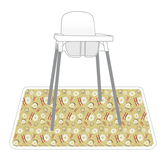 Eggs & Bacon Splash Mat by BapronBaby