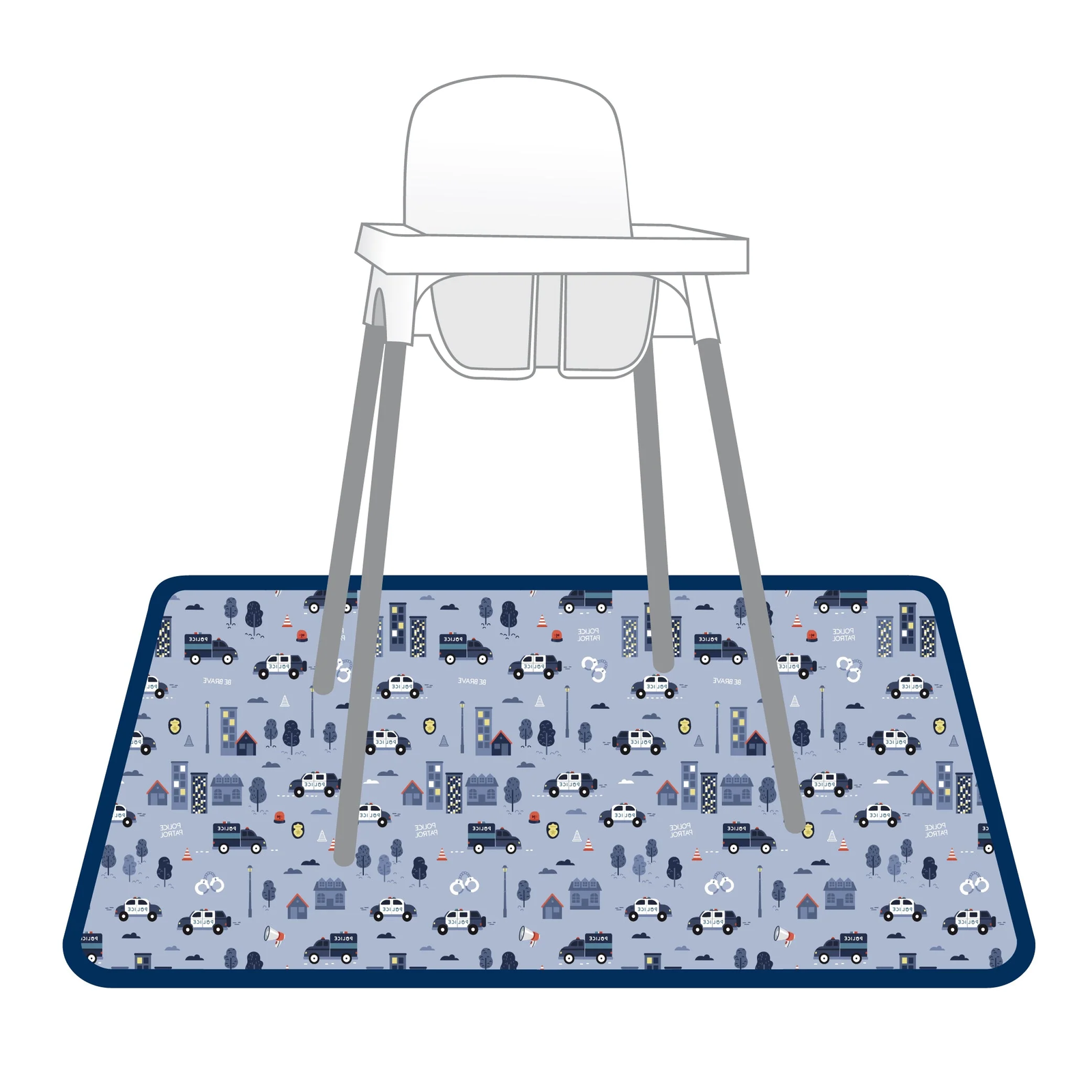Be Brave - Police Patrol Splash Mat by BapronBaby