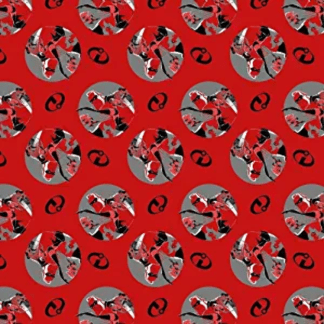 Disney Incredible Toss Red Fleece Fabric