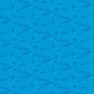 Hot Wheels Blue Dare to be Rad Cotton Fabric