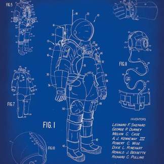 Outer Space by NASA Spacesuit Cotton Panel